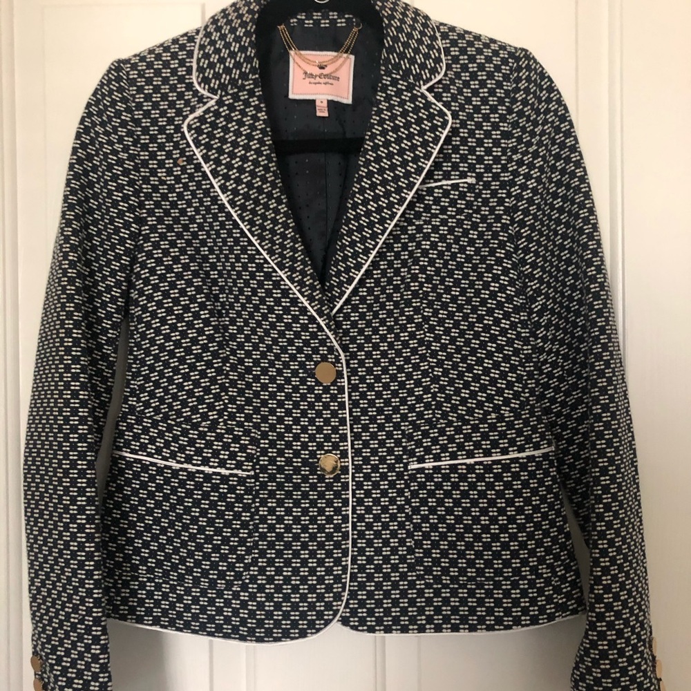 Juicy Couture White and Navy Blazer